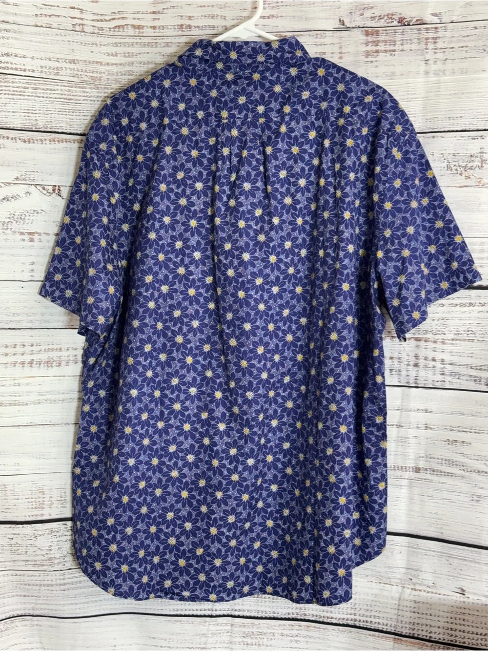 J Crew Shirt Mens Sz XL Classic Short Sleeve Floral Button Down 100s 2 ply Yarn